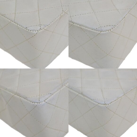 CHANEL CC Logo Matelasse 23 Chain Shoulder Bag Leather White - Picture 7 of 14